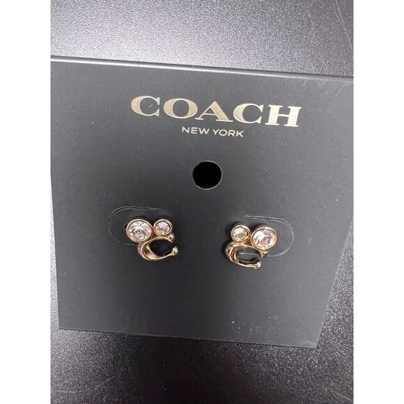 Coach Signature C Logo Earrings - Picture 3 of 5